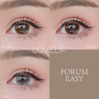 คอนแทนเลนส์ lovely lens ลายใหม่ Forum eazyสีเทา/น้ำตาล/ชอคโก้