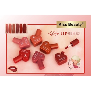 no-70438-03  ลิปกลอสรูปหัวใจ LIP GLOSS Nice To Meet You Kiss Beauty  ลิควิดลิปกลอสเนื้อบางเบาไม่ติดถ้วยไม่มันเยิ้ม