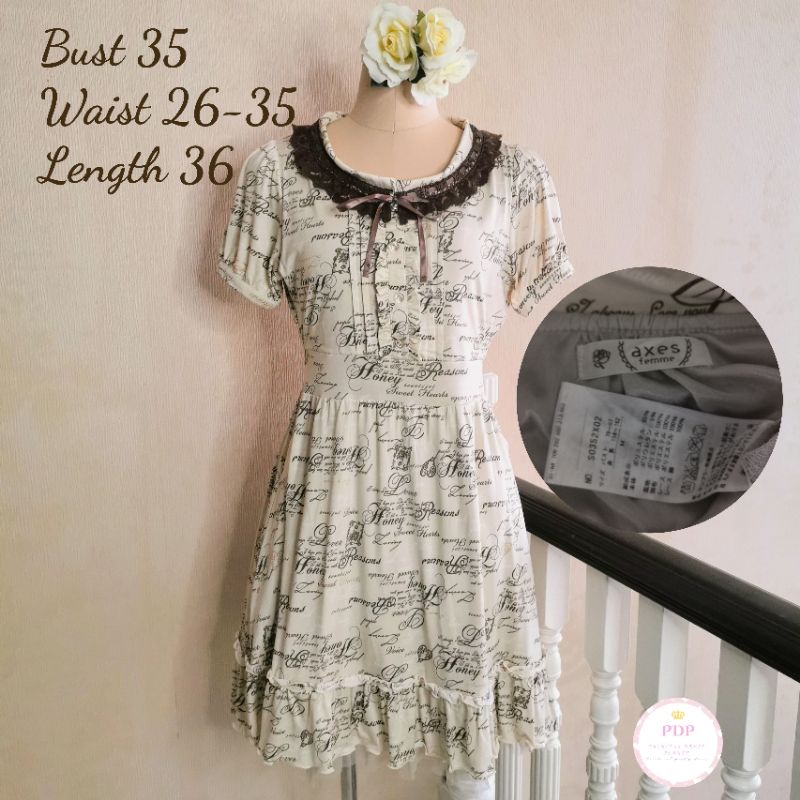 Axes Femme เดรสผ้าโพลียืด