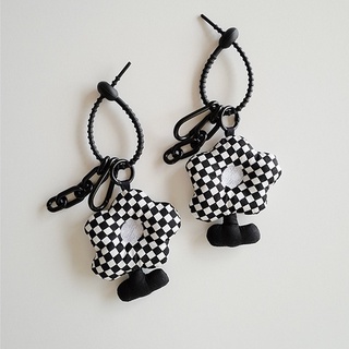 Keyring Fanhuabuyu พวงกุญแจ รุ่น Flower black and white (พร้อมส่ง)