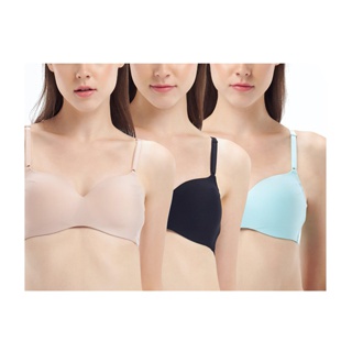 (ใส่โค้ด FRGSPAG8 ลดเพิ่ม 20%) Wacoal Surprise Comfort Bra บราไร้โครง เซ็ท 3 ชิ้น รุ่น WB3X96 สีเบจ-สีดำ-สีเขียวมิ้นต์ (BE-BL-ME)