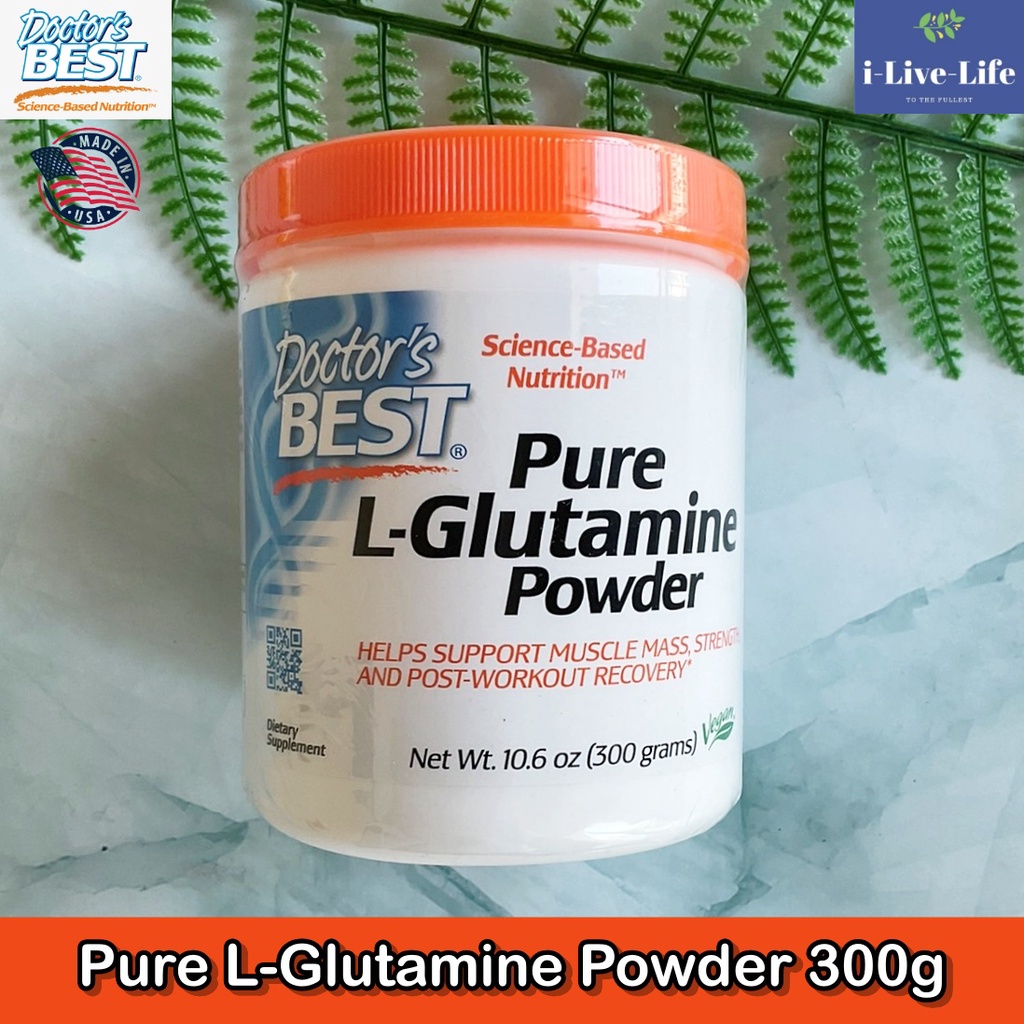 ผงกลูตามินบริสุทธิ์ Pure L-Glutamine Powder 300g - Doctor's Best