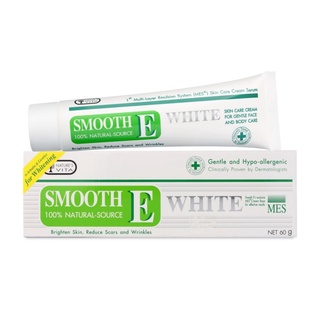 Smooth E Cream Plus White สมูทอี ครีม พลัสไวท์ ครีมบำรุงผิวหน้า ปรับผิวให้ ขาวกระจ่างใส ขนาด 10 กรัม / 30 กรัม / 60 กรัม