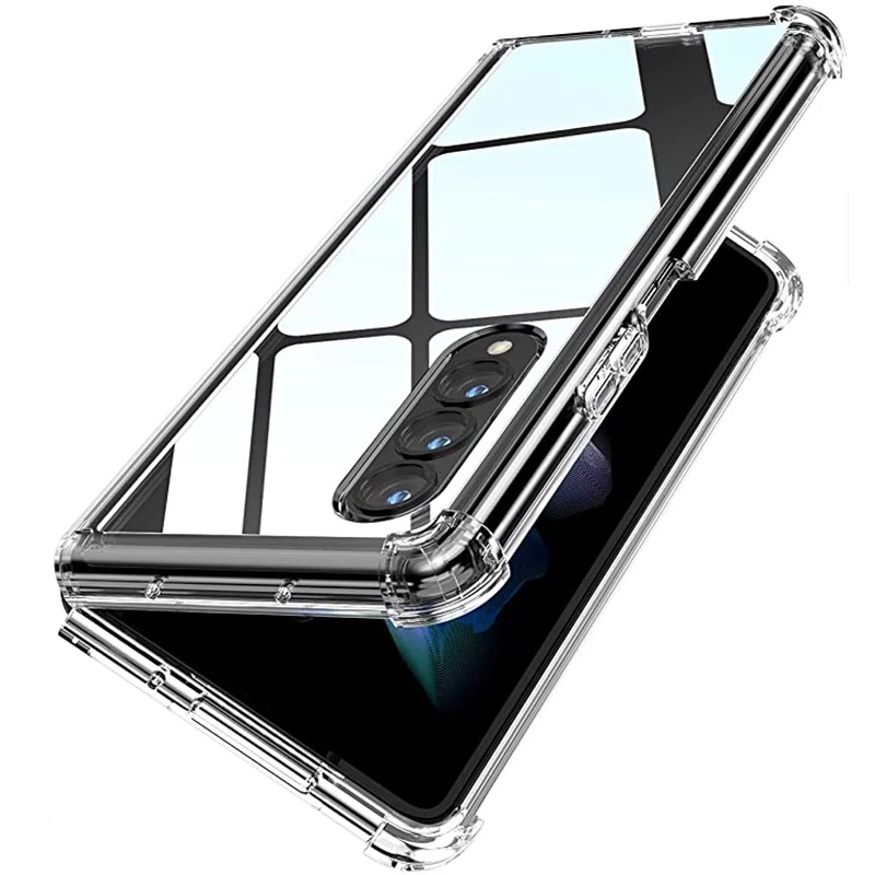 เคสโทรศัพท์มือถือแบบนิ่ม TPU กันกระแทก สําหรับ Samsung Galaxy Z Fold 7 6 5 Flip 4 3 2 Fold 4 Flip 4 Fold 3 Flip 3 5G