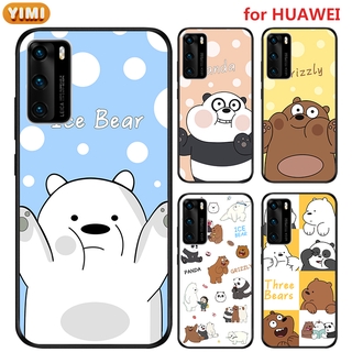 เคส Huawei nova Y90 11 11i 8I P40 P30 P10 4E pro plus โทรศัพท์มือถือลายการ์ตูนหมีสําหรับ