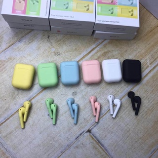 หูฟังบลูทูธไร้สาย V6U5 Macaron Inpods I12