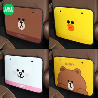 [พร้อมส่ง] Line Friends แผ่นเบาะที่นั่งด้านหลัง กันรอยขีดข่วน สีน้ําตาล สําหรับรถยนต์