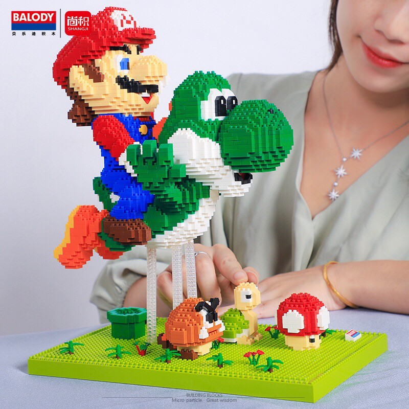 เลโก้ตัวต่อนาโน มาริโอกับโยชิ บินได้ LP No.200574 จำนวน3300ชิ้น