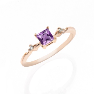 Chada แหวน รุ่น Jolie ประดับอัญมณีแท้ PINK AMETHYST