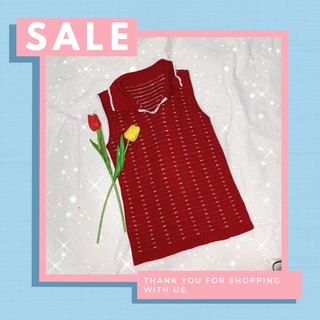 สินค้ามือ2 : เสื้อไหมพรมสีแดง🌹✨