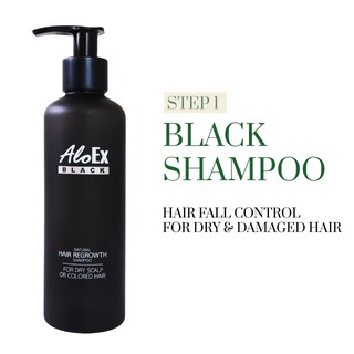 AloEx Black Hair Regrowth Shampoo 200ml แชมพู