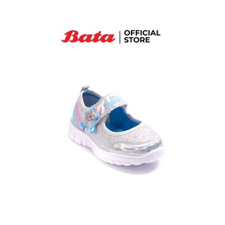 Bata บาจา รองเท้าผ้าใบ สนีคเคอร์ รองเท้าใส่เล่น ลำลอง ลวดลายน่ารัก สำหรับเด็กหญิง รุ่น Balestrand สีเงิน 1411970