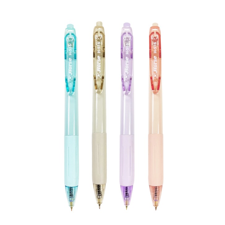 HORSE (ตราม้า) ปากกาลูกลื่น SMOKY COLOR 0.7 mm.  รุ่น H-516  ตราม้า จำนวน 1 ด้าม/คละสี