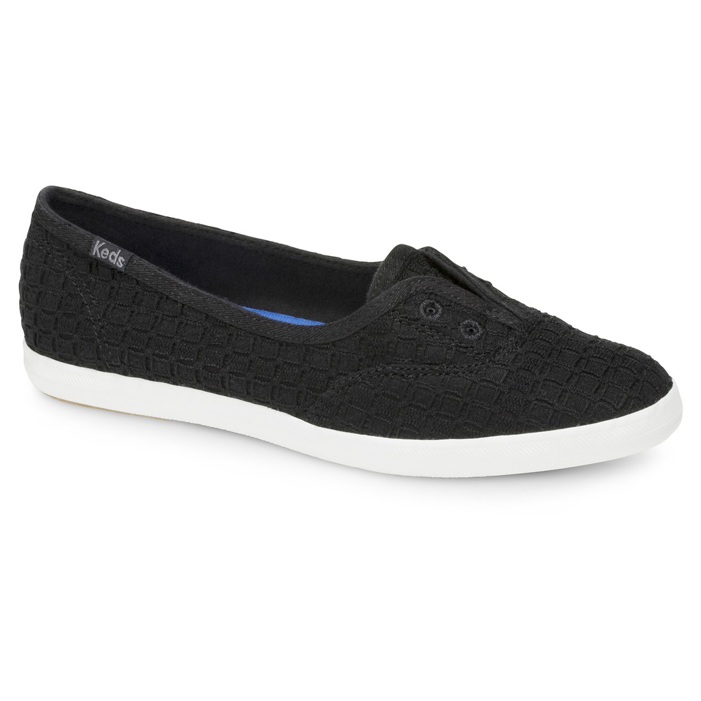 EYELET BLACK แบบสลิปออน GEO รองเท้า ผ้าใบผู้หญิง สีดำ CHILLAX WF58020 MINI KEDS