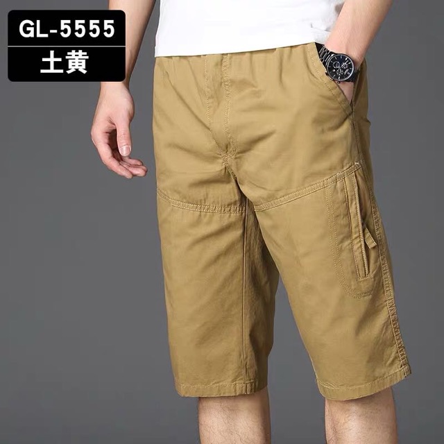 กางเกงขาสั้นชาย   (พร้อมส่ง) ผ้าฟอก 28-42 รวมสีขายดี Set 1  