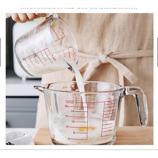 แก้วตวง  แก้วชงกาแฟ  เนื้อแก้วใส ทนทาน พร้อมส่งจากไทย - รูปที่ 2