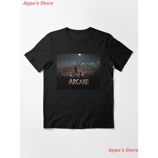 League of Legends Arcane ARCANE ARCANE LOL Essential T-Shirt เกมจลาจล เสื้อยืดพิมพ์ลาย ผู้ชายและผู้หญิง