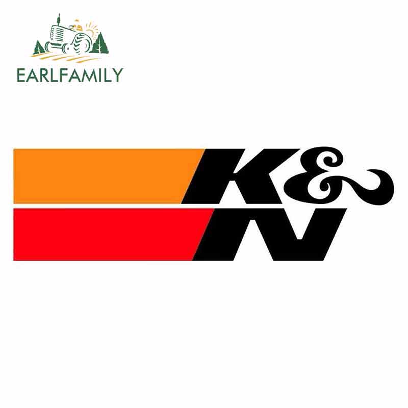 EARLFAMILY 13 ซม. x 3.9 ซม. สำหรับ K & N เหมาะสำหรับรถตู้และสติ๊กเกอร์