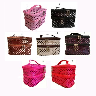 กระเป๋าเครื่องสำอางยุโรปลายจุด ขายส่ง little Polka Dots