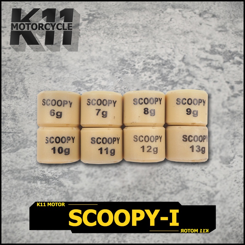 เม็ดตุ้มถ่วง​​ SCOOPY-I เม็ดเล็ก ชุดชามหน้า ขนาด 6g-13g สำหรับ มอเตอร์ไซค์  เม็ดตุ้มถ่วง สกุปี้ ราคาต่อเม็ด เเข็งเเรง
