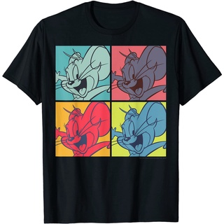 เสื้อยืด พิมพ์ลาย Tom And Jerry Pop Art Box Up สําหรับผู้ใหญ่Size S-5XL