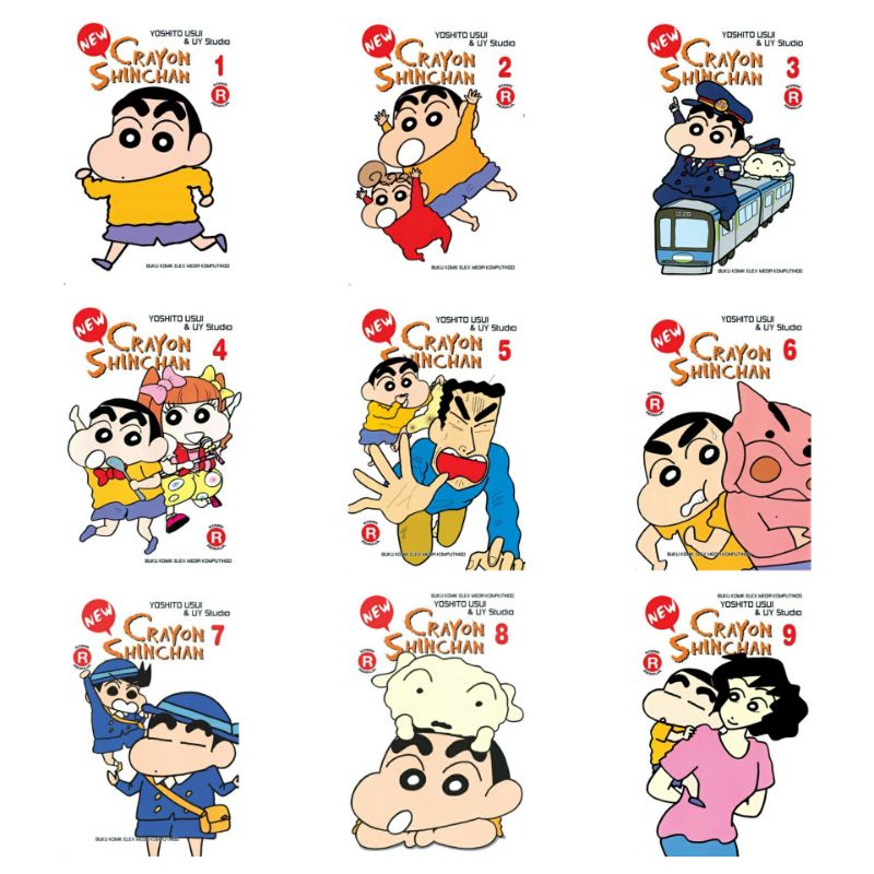 หนังสือการ์ตูน Crayon Shinchan ใหม่ Vol. 1 2 3 4 5 6 7 8 9 10 11 12 13 14 15 โดย Yoshito Usui & Uy S