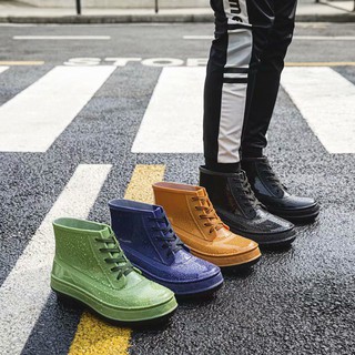 🔥Hot goods🔥 Mens rain boots Fashion low-top rubber shoes รองเท้ากันน้ำกันลื่น