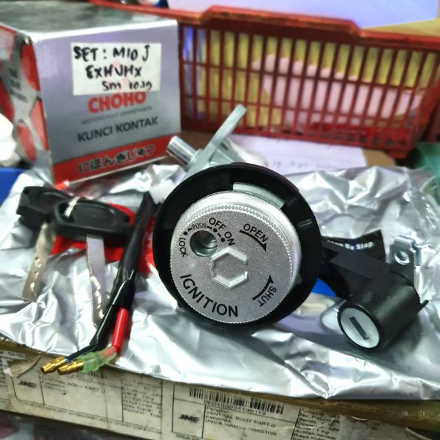 ชุดคอนแทค mio j CHOHO ด้านหน้าด้านหลัง assy mio gt switch ชุดกุญแจสตาร์ท mioj takayama