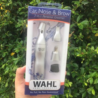 ทริมเมอร์ WAHL® Battery Ear Nose &amp; Brow 3-in-1 Personal Trimmer รุ่น5545-400 ตัดแต่งขนในหู จมูก คิ้ว ถอดหัวได้ กันน้ำ