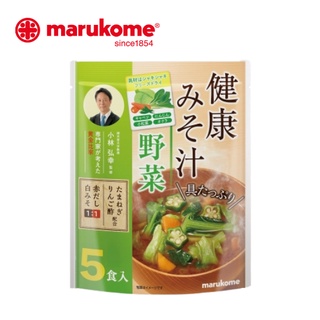 MARUKOME EXP10-09-2023 INSTANT OTOKUYO KENKO MISO SOUP YASAI 5S ซุปมิโซะกึ่งสำเร็จรูปเพื่อสุขภาพรสผัก 5เสิร์ฟ