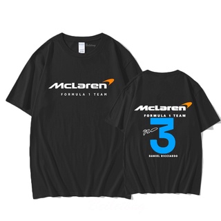 คอลูกเรือมาใหม่ เสื้อยืดแขนสั้น พิมพ์ลายทีม Mclaren F1 Daniel Ricciardo 3 สําหรับผู้ชายS-5XL