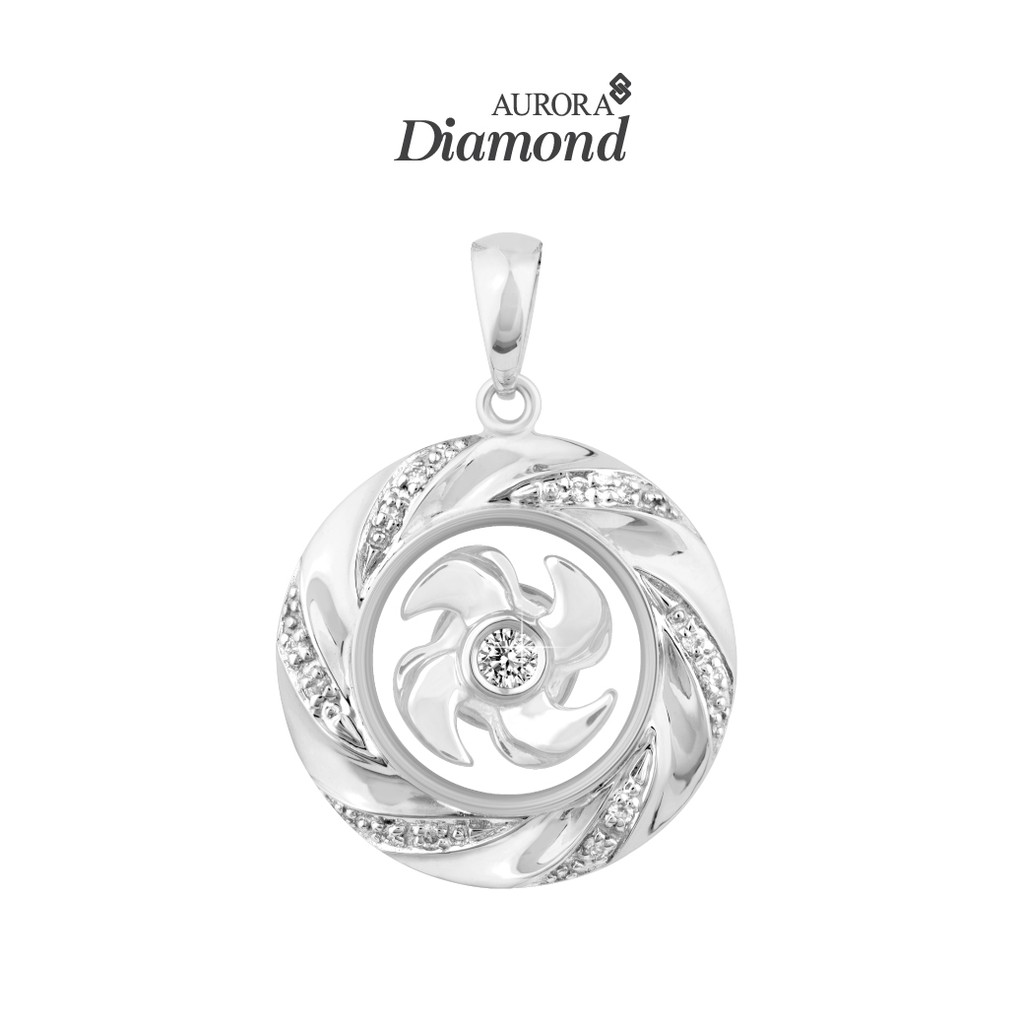 Aurora Diamond จี้กังหันเพชรแท้ Version. 6 ตัวเรือนสีขาว DJWM006