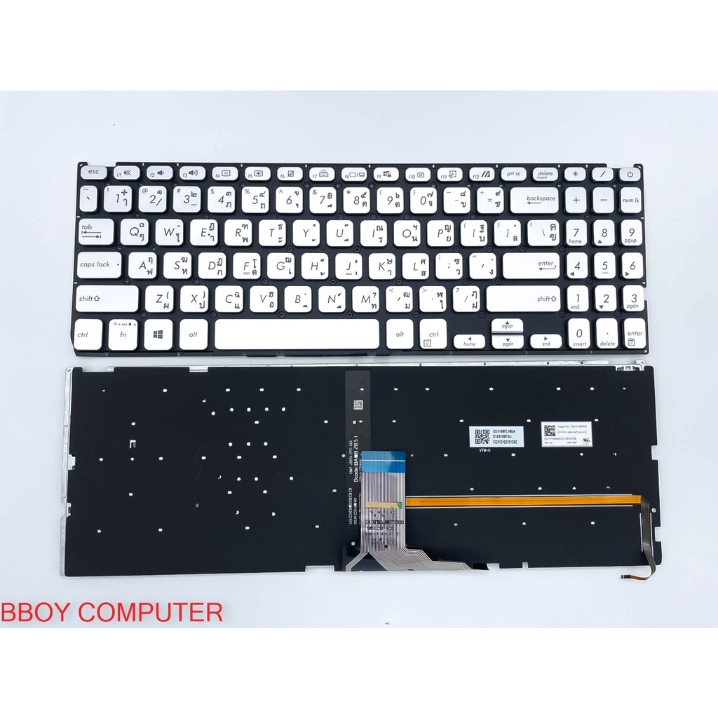 ASUS Keyboard คีย์บอร์ด ASUS Vivobook M509 X509 X509F X509U X509UM X509FA X509MA X509DA ไทย-อังกฤษ มีไฟ Backlite