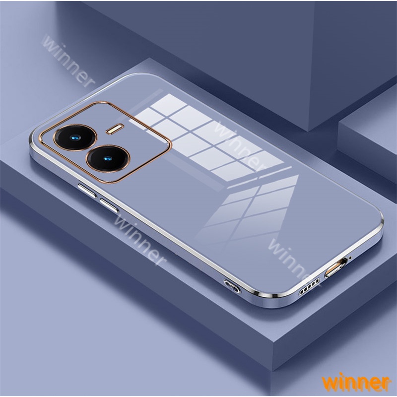 เคส VIVO Y22 Y22S Y35 Y16 Y21 Y21S Y33T Y33S T1X Y20 Y20S Y12S Y12A โทรศัพท์มือถือแบบนิ่ม กันกระแทก สีพื้น สีมาการอง 1ZB สําหรับ - รูปที่ 4