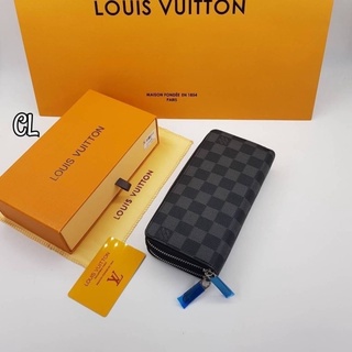 กระเป๋าหลุย2ซิบใบยาว กระเป๋าตังค์หนัง Lv wallet กระเป๋าตังค์ใบยาว