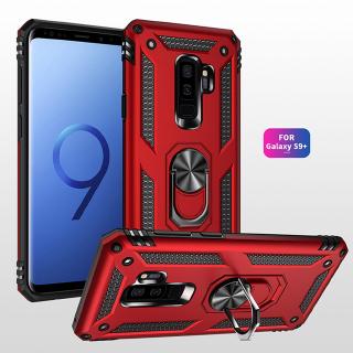 เคสโทรศัพท์มือถือ PC แข็ง กันกระแทก พร้อมแหวนนิ้ว หลากสี สําหรับ Samsung Galaxy S9 S8 Plus S8+ S9+