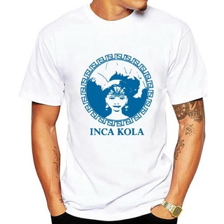 เสื้อยืดผ้าฝ้ายพิมพ์ลายขายดี เสื้อยืด ลายโลโก้ Inca Kola Peru แบบนิ่ม สีทอง สไตล์วินเทจ เรโทร เหมาะกับฤดูร้อน สําหรับผู้