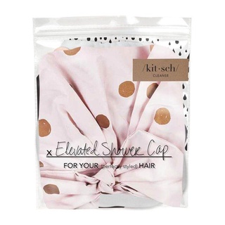 KITSCH - Luxe Shower Cap #BLUSH DOT