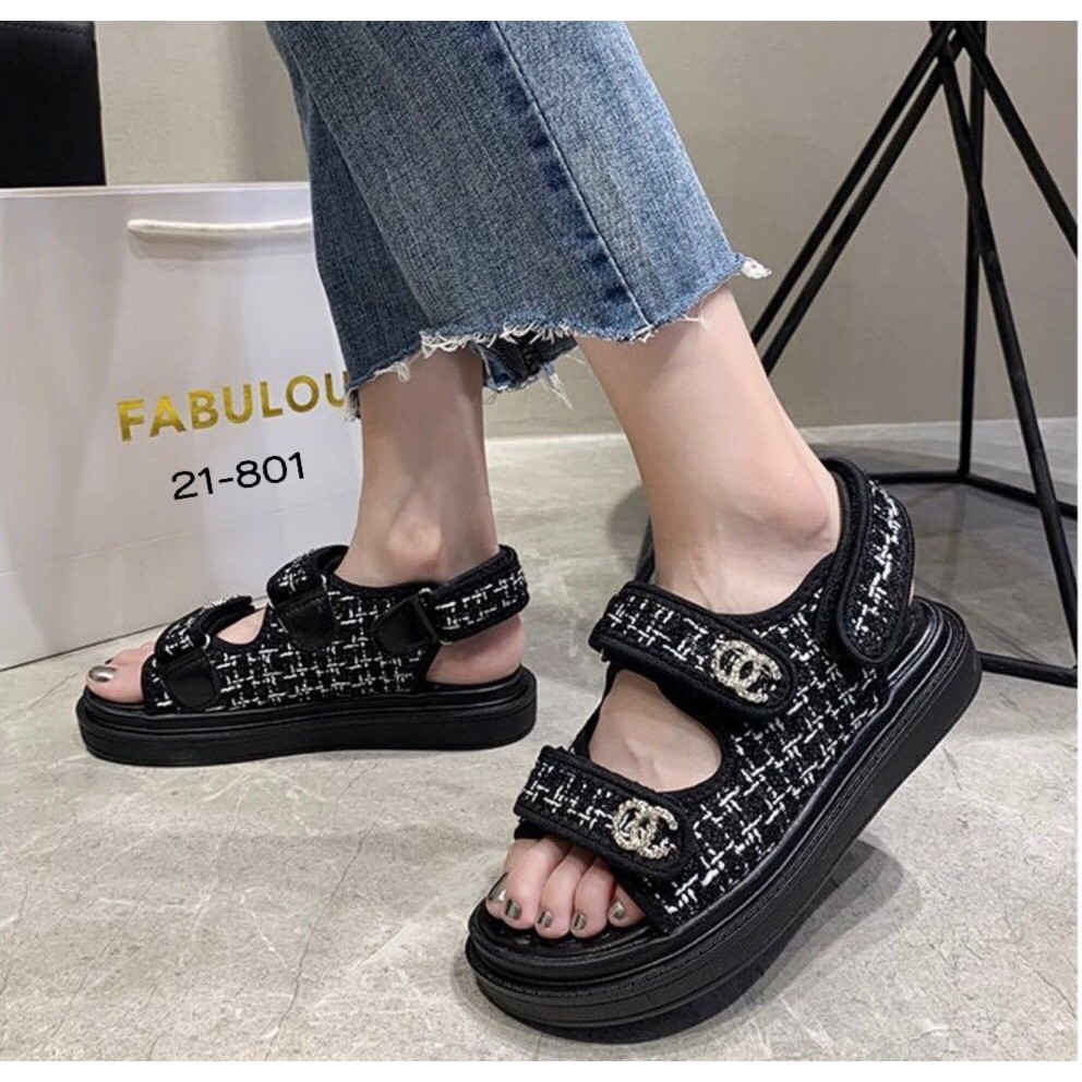 พร้อมส่ง รองเท้ารัดข้อผ้าทวิส งานขายดีมาก