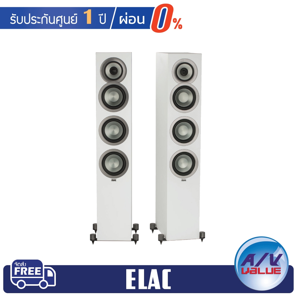 ELAC Uni-Fi Slim FS U5 - Floorstanding 3-Way Speaker 140W (คู่) (White)