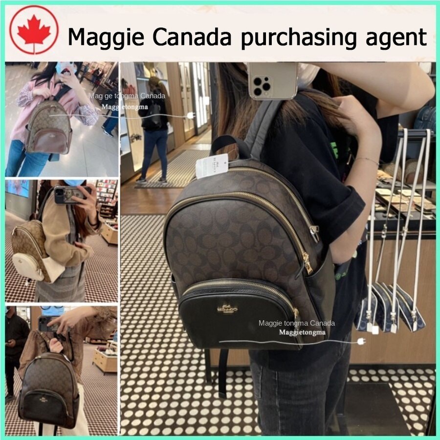 #Maggie Canada# ของแท้ 100%  ใหม่ กระเป๋าสุภาพสตรี  coach 5671 เป้สะพายหลังผู้หญิง เป้