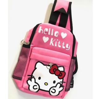 KITTY p กระเป๋า คาดอก เด็ก ขนาด 10 นิ้ว เด็ก กระเป๋าเด็ก ลาย Hello kitty 1 คิตตี้ 1 ชมพู  มีบริการเก็บเงินปลายทาง PMYL