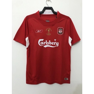 เสื้อกีฬาแขนสั้น ลายทีมชาติฟุตบอล Liverpool 04 05 ชุดเหย้า คุณภาพสูง AAA