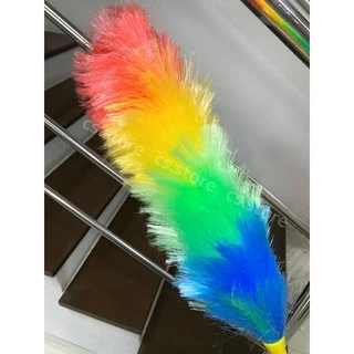 ไม้ปัดฝุ่น ไม้ขนไก่สีๆ ไม้ขนไก่เชือกฟาง สีรุ้ง ที่ปัดฝุ่น 61 cm