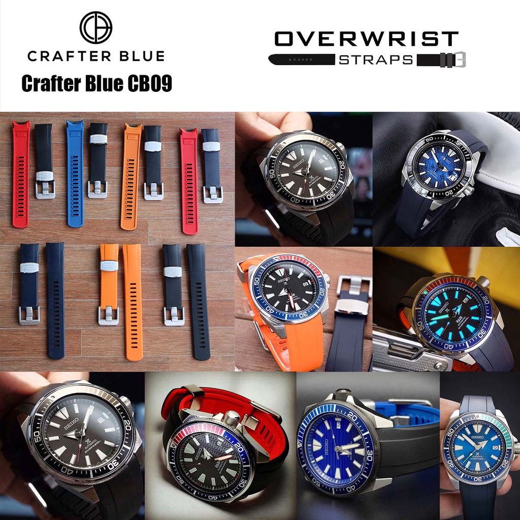 สายนาฬิกา Crafter Blue  CB09 for Seiko Samurai