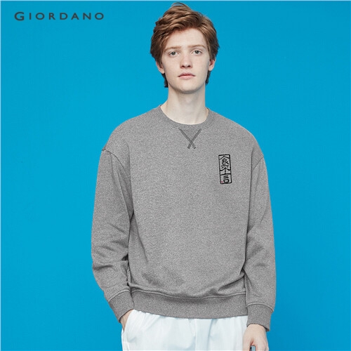 GIORDANO MEN Printed crewneck sweatshirt 91099609