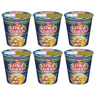 พร้อมส่ง! นิสชิน คัพ รสซุปทะเลน้ำข้น ขนาด 74กรัม ยกแพ็ค 6ถ้วย นิชชิน NISSIN CUP SEAFOOD CREAMY NAMKON โปรโมชั่น