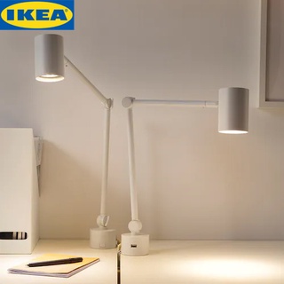 IKEA NYMÅNE นีโม้เนอ โคมไฟโต๊ะทำงาน/โคมไฟผนัง, ขาว หลอดไฟแยกจำหน่าย แนะนำให้ใช้หลอด LED GU10