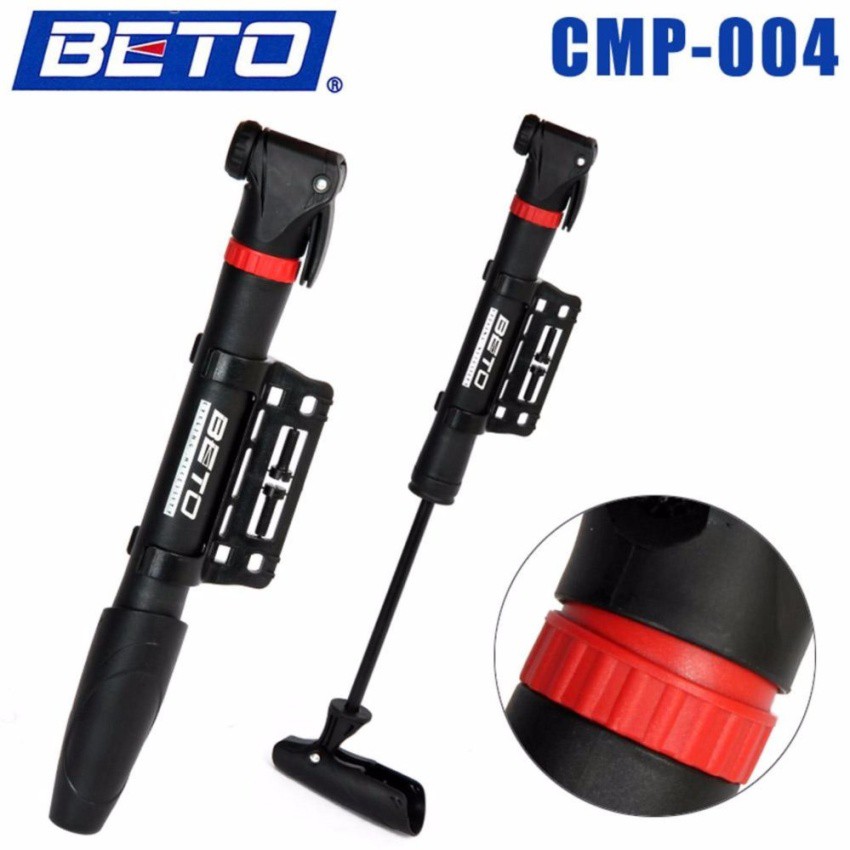 VAUKO : MINI PUMP สูบลมแบบเกาะจักรยาน BETO สามารถหักหัวได้ รุ่น BETO-CMP-004 จำนวน 1 ตัว