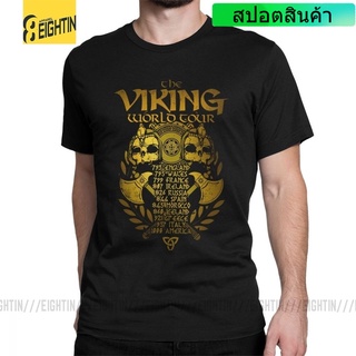 เสื้อยืดโอเวอร์ไซส์ราคาต่ำสุด!! เสื้อยืดผ้าฝ้าย แขนสั้น คอกลม พิมพ์ลาย Golden Legends Valhalla สีเทา สไตล์วินเทจ สําหรับ